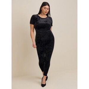 Torrid Full Length Crushed Velvet Short Sleeve Catsuit